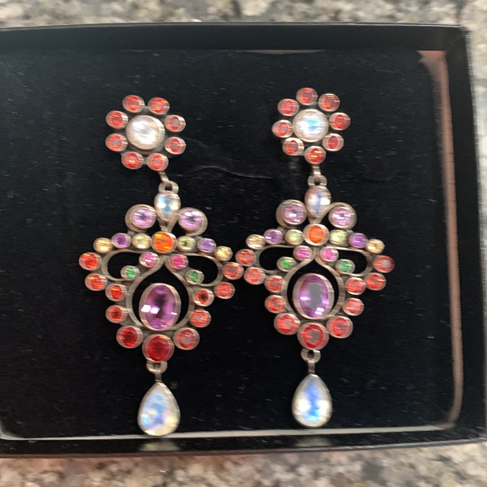 Nicky Butler Raj 16.22 CT Garnet & Multigemstone Sterling Silver Earrings